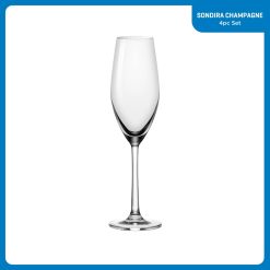 Alternative view of Corelle Durable Dinnerware Sondria Champagne Flute Glasses (4-pieces), 7.25-ounce, Dishwasher Safe