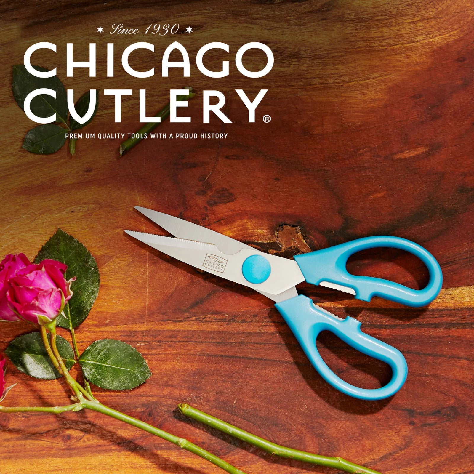 Corelle Durable Dinnerware Chicago Cutlery 2-piece Kitchen Shears in Blueberry and Blue Frost - Image 5