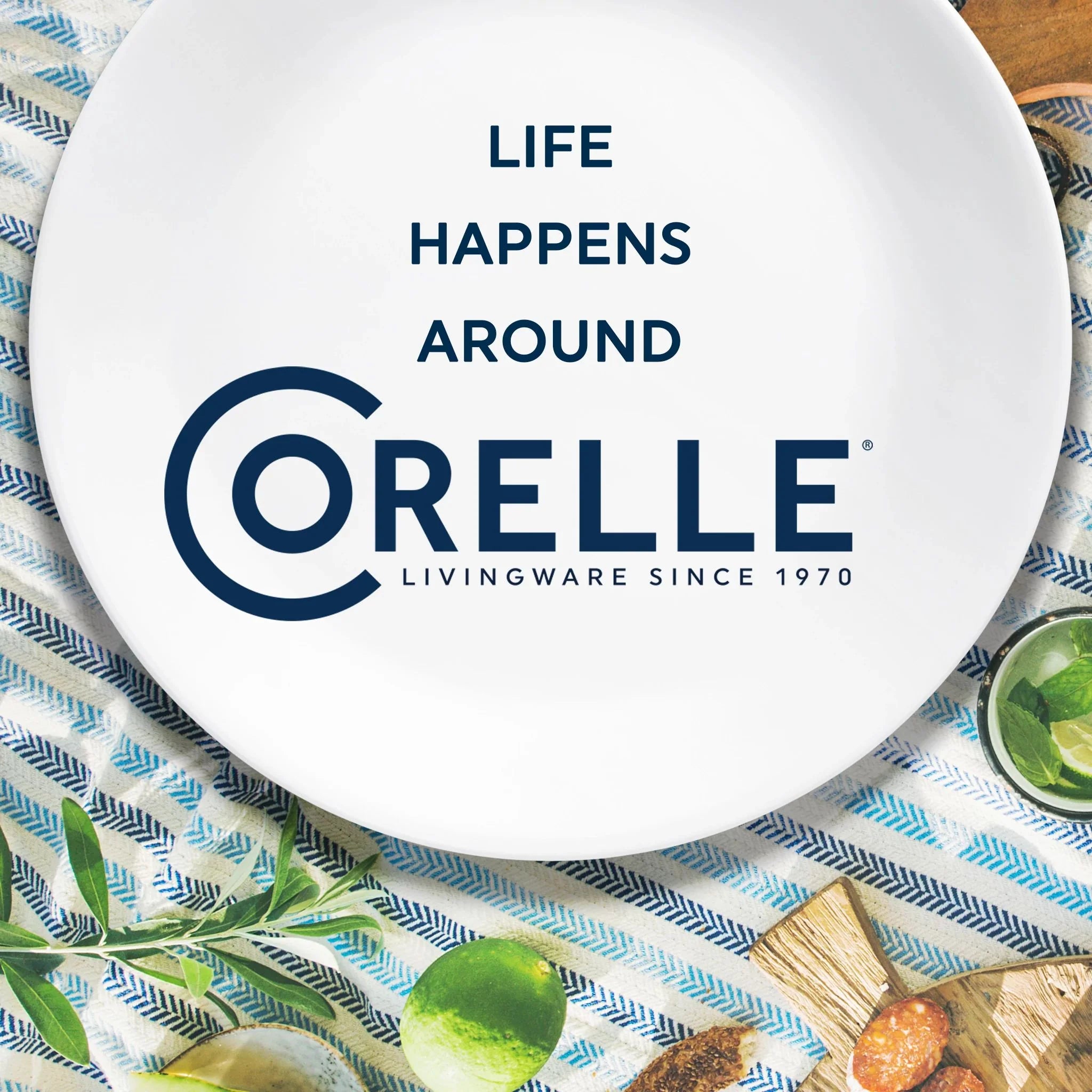 Corelle Durable Dinnerware Solar Print 10.25 Dinner Plate, EXCLUSIVE - Image 10