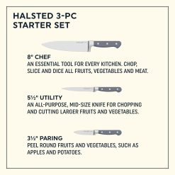 Alternative view of Corelle Durable Dinnerware Halsted 3-piece Knife Set