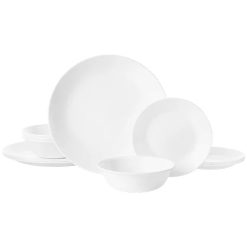 Corelle Durable Dinnerware Winter Frost White 12-piece Dinnerware Set, Service for 4
