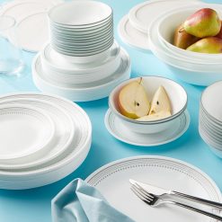 Alternative view of Corelle Durable Dinnerware Mystic Gray 78-piece Dinnerware Set, Service for 12
