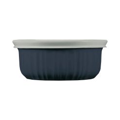 Corelle Durable Dinnerware French Colors 16-ounce Baking Dish with Lid, Navy