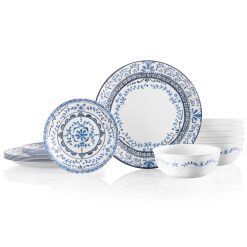 Corelle Durable Dinnerware Portofino 18-piece Dinnerware Set, Service for 6