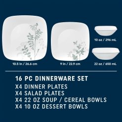 Alternative view of Corelle Durable Dinnerware Amalie 16-piece Dinnerware Set, Service for 4