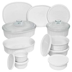 Corelle Durable Dinnerware French White 18-piece Round & Oval Set