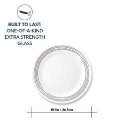 Alternative view of Corelle Durable Dinnerware Brushed Silver 10.25 Dinner Plate