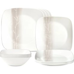 Corelle Durable Dinnerware Wandering Groves 12-piece Dinnerware Set, Service for 4