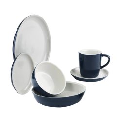 Corelle Durable Dinnerware 6-piece Midnight Blue Dinnerware Set , Service for 1