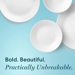 Alternative view of Corelle Durable Dinnerware Winter Frost White 12-piece Dinnerware Set, Service for 4