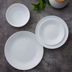 Alternative view of Corelle Durable Dinnerware Winter Frost White 10.5 Dinner Plates, 4-pack