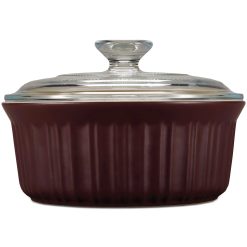 Corelle Durable Dinnerware French Colors 1.5-quart Round Baking Dish, Cabernet