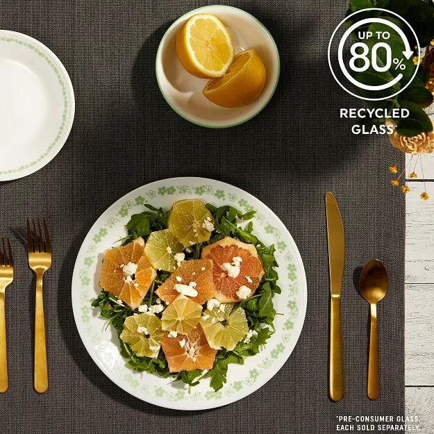 Corelle Durable Dinnerware Spring Blossom Green 10.25 Dinner Plate - Image 5