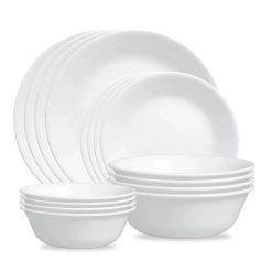 Corelle Durable Dinnerware Winter Frost White 16-piece Mugless Dinnerware Set, Service for 4