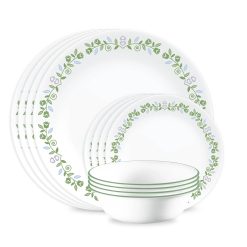 Corelle Durable Dinnerware Bryndle 12-Piece Glass Dinnerware Set, Service for 4