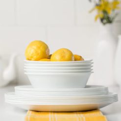Alternative view of Corelle Durable Dinnerware Winter Frost White 18-piece Dinnerware Set, Service for 6