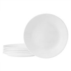 Corelle Durable Dinnerware Winter Frost White 6.75 Appetizer Plates, 6-pack