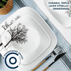 Alternative view of Corelle Durable Dinnerware Timber Shadows 18-piece Dinnerware Set, Service for 6