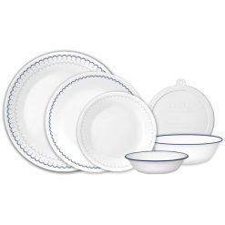 Corelle Durable Dinnerware Caspian Lace 66-piece Dinnerware Set, Service for 12
