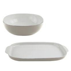 Corelle Durable Dinnerware 2-piece Serving Set, Truffle