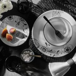 Alternative view of Corelle Durable Dinnerware Inked Poppy 12-piece Dinnerware Set, Service for 4