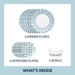 Alternative view of Corelle Durable Dinnerware Global Collection Northern Pines 18-piece Dinnerware Set, Service for 6