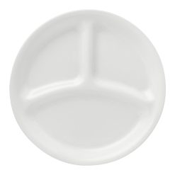 Corelle Durable Dinnerware Winter Frost White 8.5 Divided Salad Plate