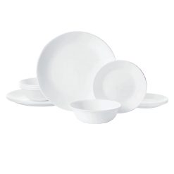 Corelle Durable Dinnerware Winter Frost White 12-piece Dinnerware Set, Service for 4