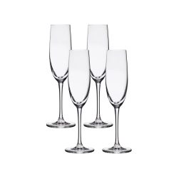 Corelle Durable Dinnerware Bangkok Bliss Champagne Flute Glasses (4-Pieces), 6-ounce, Dishwasher Safe, Lead-free Crystalline