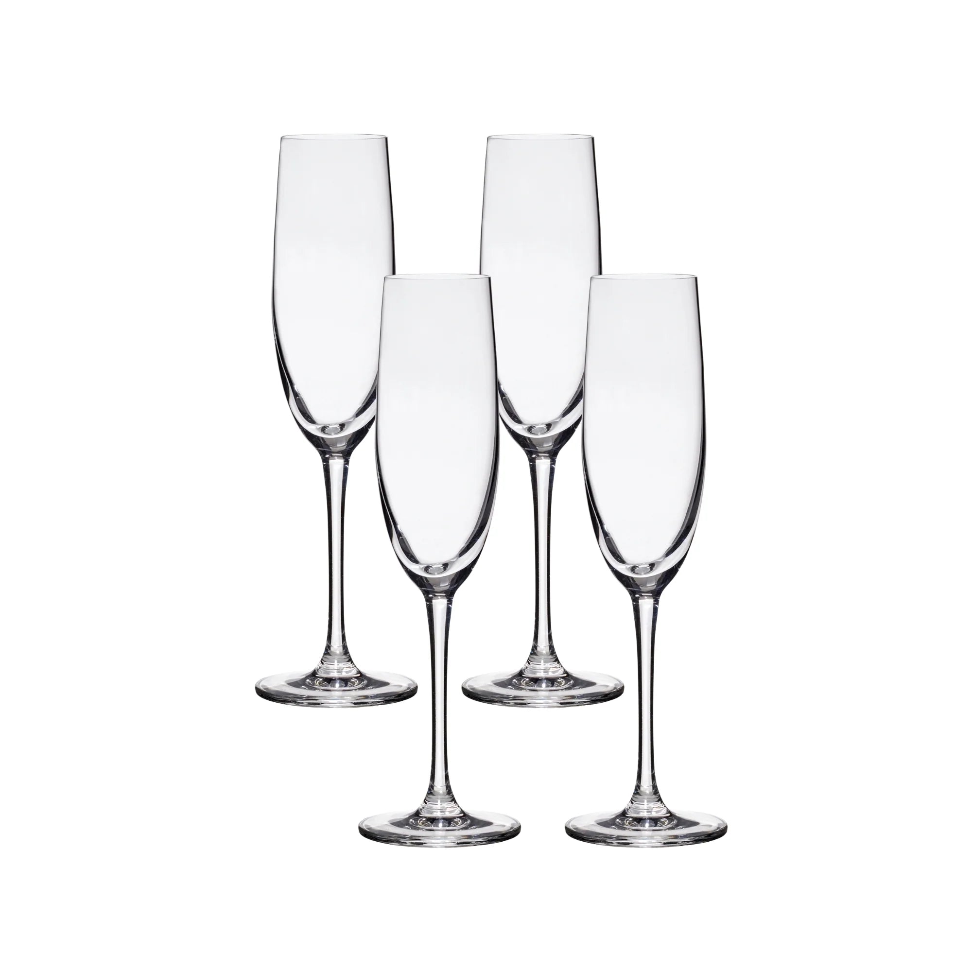 Corelle Durable Dinnerware Bangkok Bliss Champagne Flute Glasses (4-Pieces), 6-ounce, Dishwasher Safe, Lead-free Crystalline