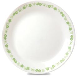 Corelle Durable Dinnerware Spring Blossom Green 10.25 Dinner Plate