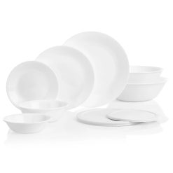 Corelle Durable Dinnerware Winter Frost White 78-piece Dinnerware Set, Service for 12