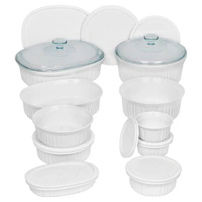 Corelle Durable Dinnerware French White 20-piece Bakeware Set