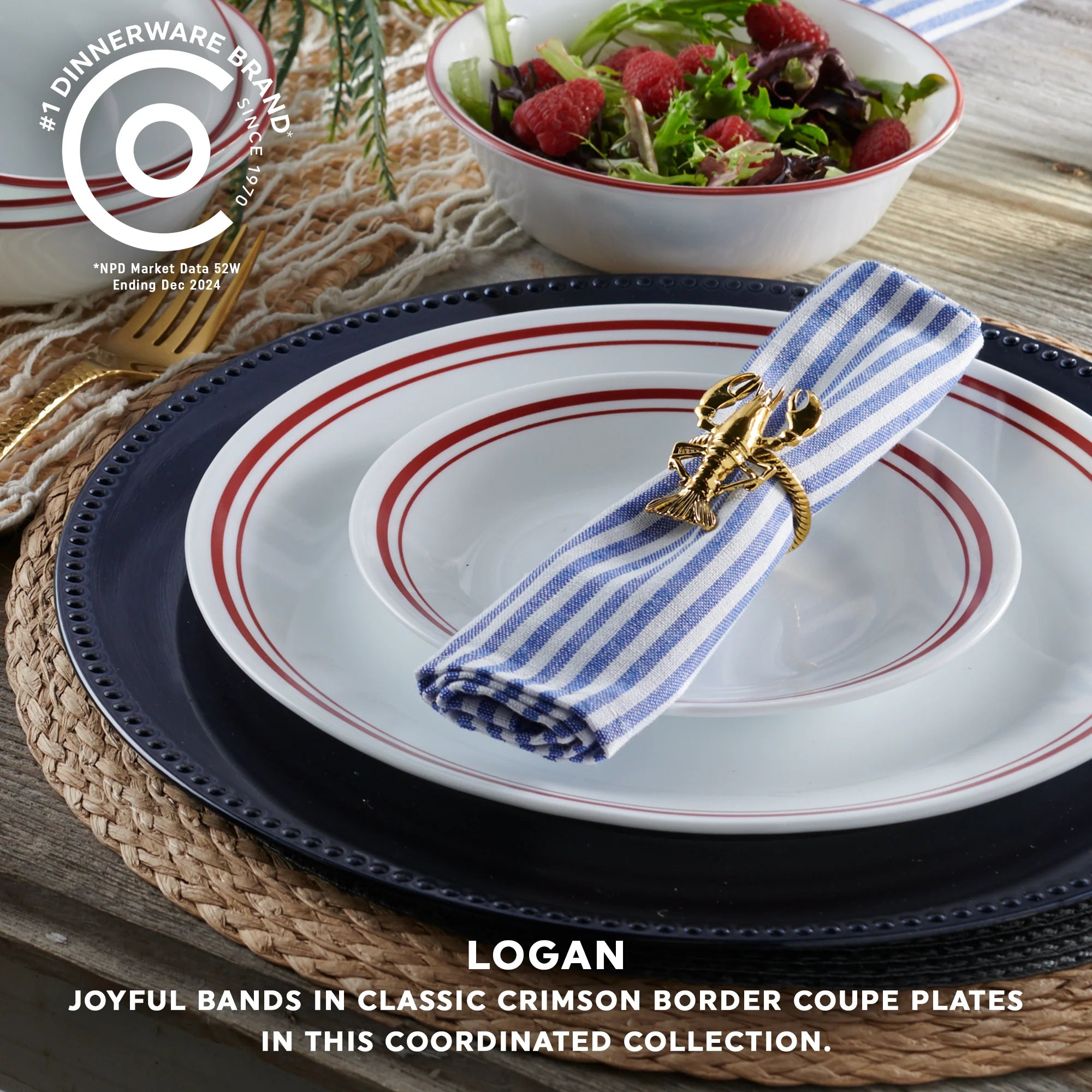 Corelle Durable Dinnerware Logan 18-pc Dinnerware Set, Service for 6 - Image 3