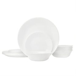 Corelle Durable Dinnerware Winter Frost White 18-piece Dinnerware Set, Service for 6