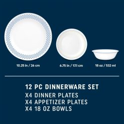 Alternative view of Corelle Durable Dinnerware Amelia 12-piece Dinnerware Set, Service for 4