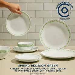 Alternative view of Corelle Durable Dinnerware Spring Blossom Green 8.5 Salad Plate