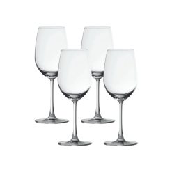 Corelle Durable Dinnerware Matera White Wine Glasses (4-Pieces), 14-ounce, dishwasher safe