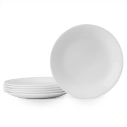 Corelle Durable Dinnerware Winter Frost White 8.5 Salad Plates, 6-pack