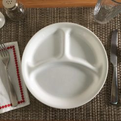 Alternative view of Corelle Durable Dinnerware Winter Frost White 8.5 Divided Salad Plate