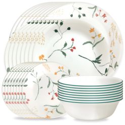 Corelle Durable Dinnerware Wildflower Scatter 32-piece Dinnerware Set, Service for 8
