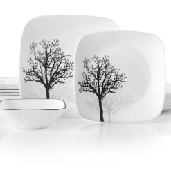 Corelle Durable Dinnerware Timber Shadows 18-piece Dinnerware Set, Service for 6